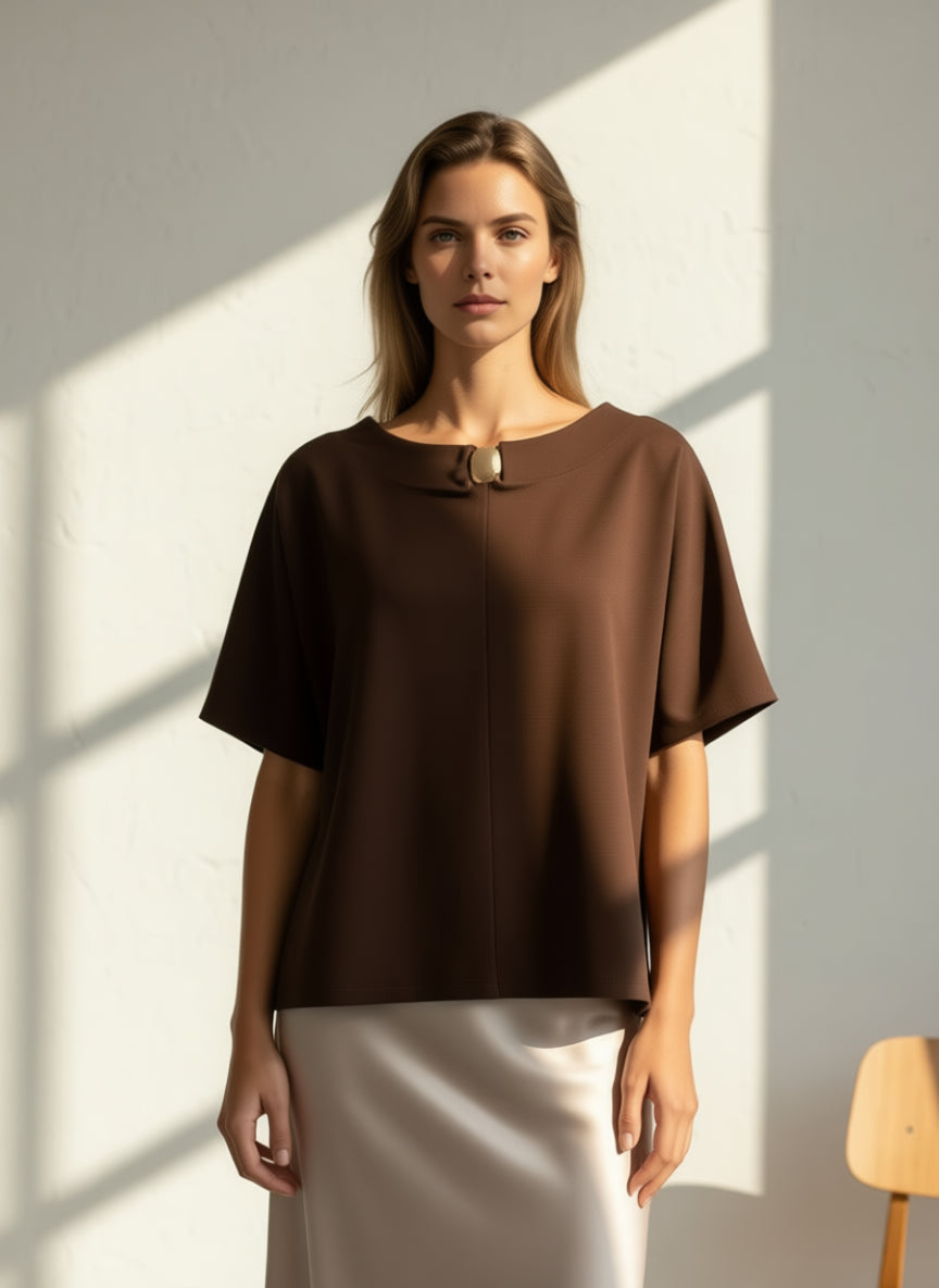 Chocolate Brown Italian Top