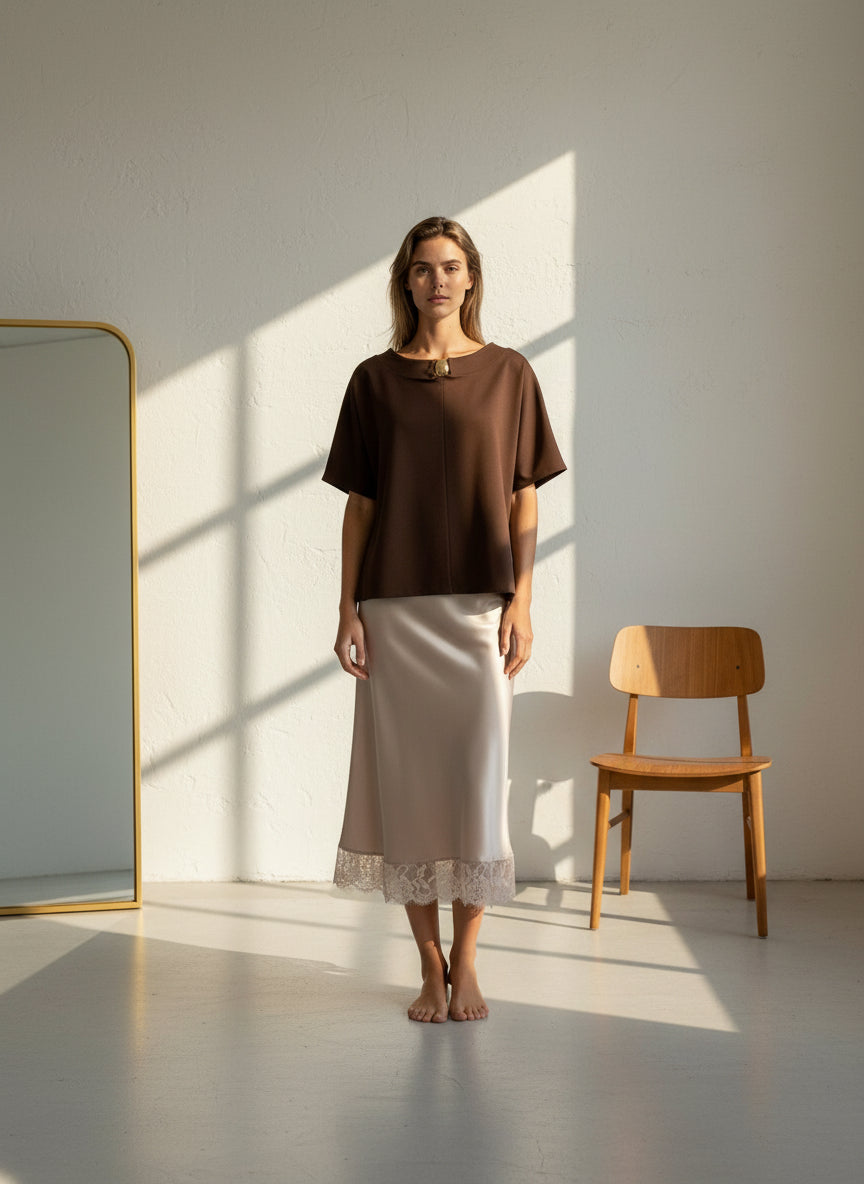 Chocolate Brown Italian Top